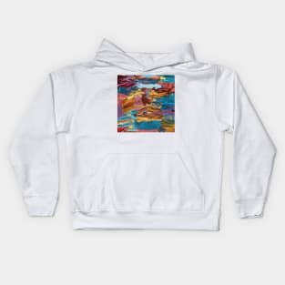 Acrylic Paint Strokes Kids Hoodie